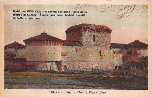 Cartolina - Forlì - Rocca Ravaldino - 1929