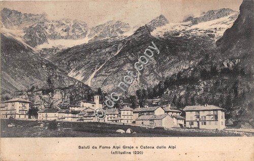 Cartolina - Forno Alpi Graie e Catona delle Alpi 1912