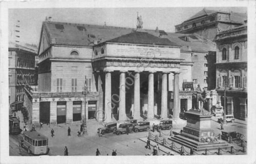 Cartolina - Genova - Piazza De Ferrari - Teatro Carlo …