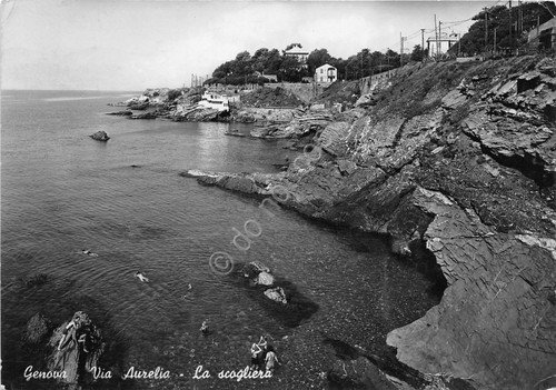 Cartolina - Genova - Via Aurelia - la scogliera - …
