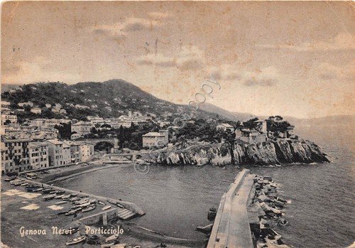 Cartolina - Genova Nervi - Porticciolo - 1954 | Immagine principale