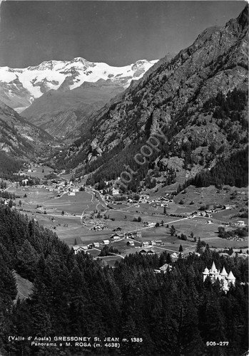 Cartolina - Gressoney St. Jean - Panorama dall'alto - 1959 | Immagine principale