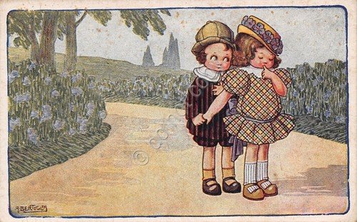 Cartolina - Illustrata - Bertiglia - Innamorati - Dichiarazione - … | Immagine principale