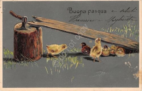 Cartolina - Illustrata - Buona Pasqua - in rilievo - …