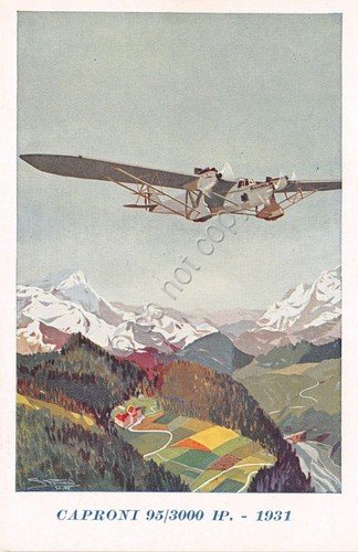 Cartolina - Illustrata - Caproni 95/3000 - 1931 - 1° … | Immagine principale