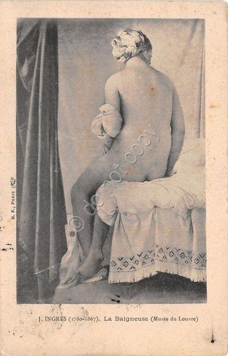 Cartolina - Illustrata - Ingres - La Baigneuse - 1907 | Immagine principale