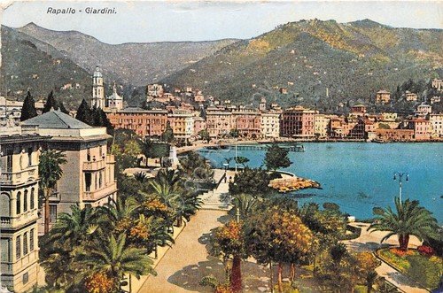 Cartolina - Illustrata - Rapallo - Giardini - 1947 | Immagine principale
