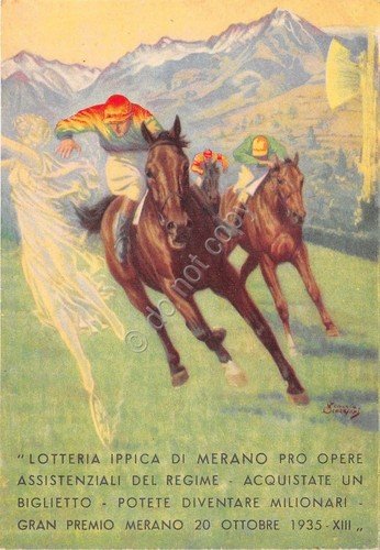 Cartolina - Illustrata - Scaccia - Scarafoni - Lotteria Ippica …