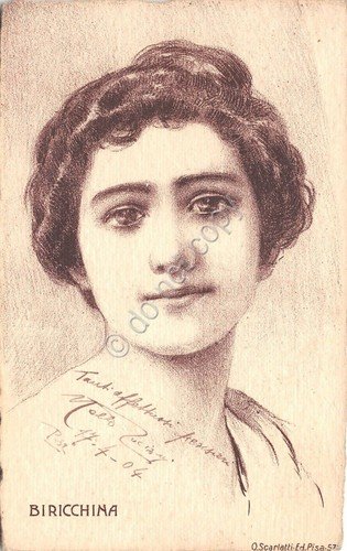 Cartolina - Illustrata - Scarlatti - Biricchina - donnina - … | Immagine principale