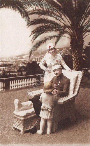 Cartolina - Illustrata - Soldato ferito - Crocerossina - Ed. …