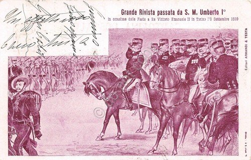 Cartolina - Illustrata - Umberto I - Grande Rivista per …