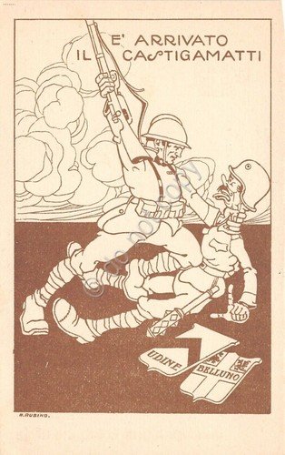 Cartolina - Illustrata A. Rubino E' arrivato Castigamatti - Franchigia …