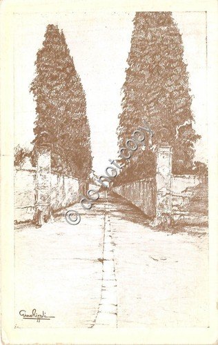 Cartolina - Illustrata Inverigo Salita al Castello Crivelli