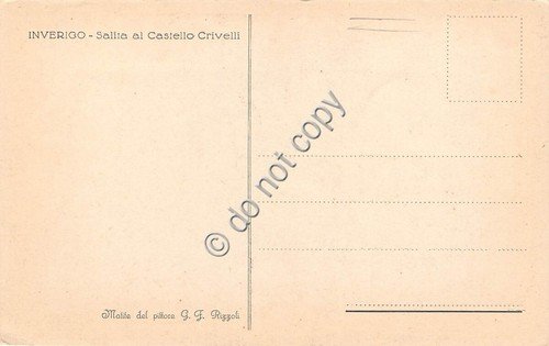 Cartolina - Illustrata Inverigo Salita al Castello Crivelli