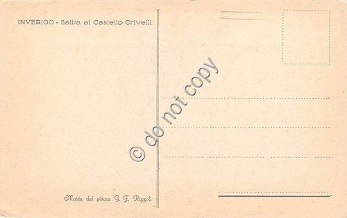 Cartolina - Illustrata Inverigo Salita al Castello Crivelli | Immagine Gallery 2