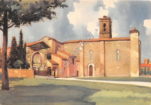 Cartolina - Illustrata Perugia Chiesa S. Francesco e S. Bernardino … | Immagine principale
