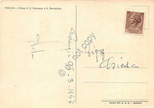 Cartolina - Illustrata Perugia Chiesa S. Francesco e S. Bernardino … | Immagine Gallery 2
