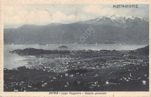 Cartolina - Intra - Veduta generale - Mottarone - 1922