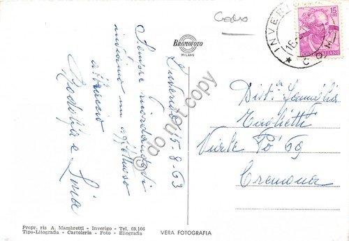 Cartolina - Inverigo Antico Maniero 1963