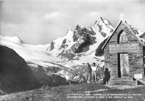Cartolina - La Thuile Cappella S. Margherita al Rutor animata …