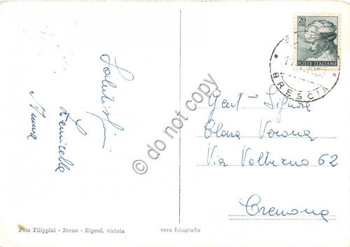 Cartolina - Lago d' Arno Valle Camonica 1953