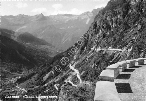 Cartolina - Lanzada strada Campofranscia 1962