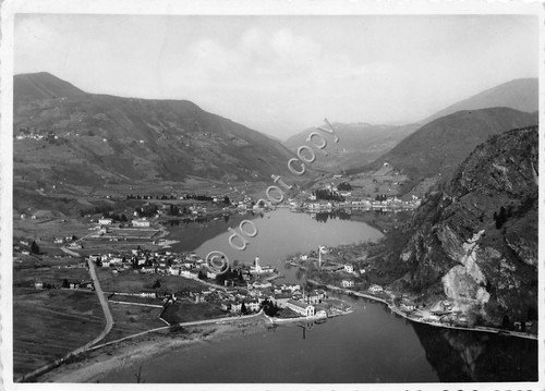 Cartolina - Laveno e Ponte Tresa visti da Ardena 1955 | Immagine principale