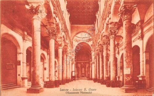 Cartolina - Lecce - Interno Santa Croce - 1933