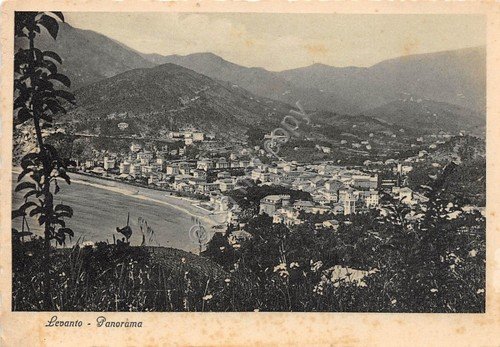 Cartolina - Levanto - panorama - 1938