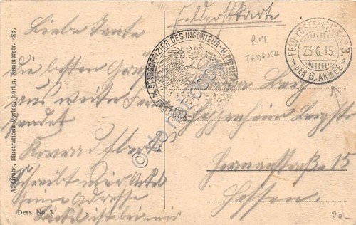 Cartolina - Lille nach dem Brand 1915