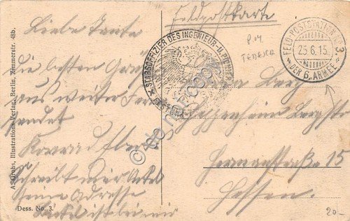 Cartolina - Lille nach dem Brand 1915