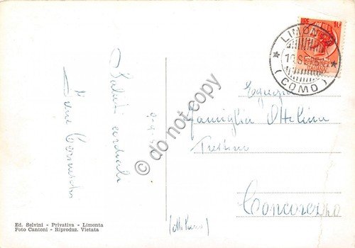 Cartolina - Limonta lago di Lecco panorama 1954 | Immagine Gallery 2