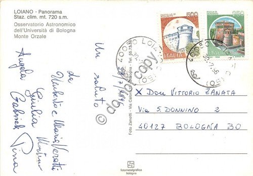 Cartolina - Loiano Osservatorio Astronomico 1996