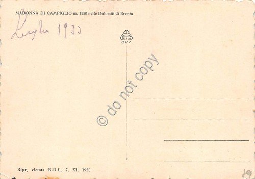 Cartolina - Madonna di Campiglio Panorama 1930