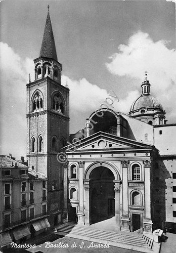 Cartolina - Mantova basilica S. Andrea 1954 | Immagine principale