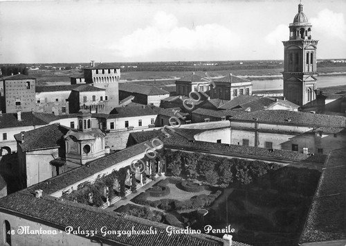 Cartolina - Mantova Palazzi Gonzagheschi Giardino Pensile 1955 | Immagine principale