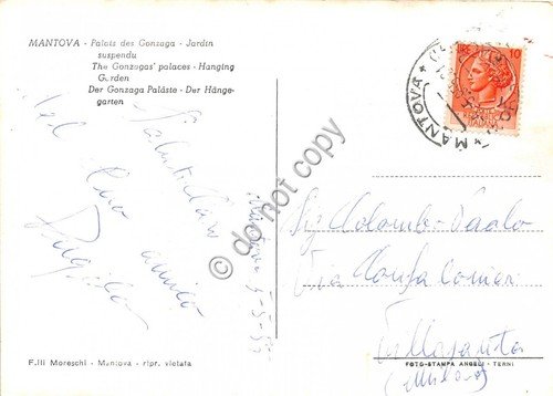 Cartolina - Mantova Palazzi Gonzagheschi Giardino Pensile 1955 | Immagine Gallery 2
