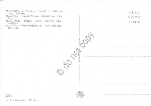 Cartolina - Mantova Palazzo Ducale Galleria della Mostra