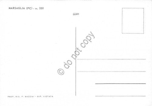 Cartolina - Marsaglia Scorcio paese Fiat 500