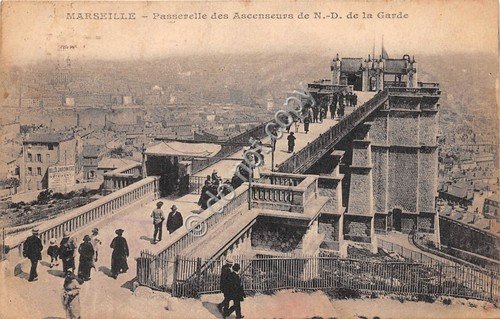 Cartolina - Marseille Passerelle des Ascenseurs N.D. Garde animata 1926 … | Immagine principale