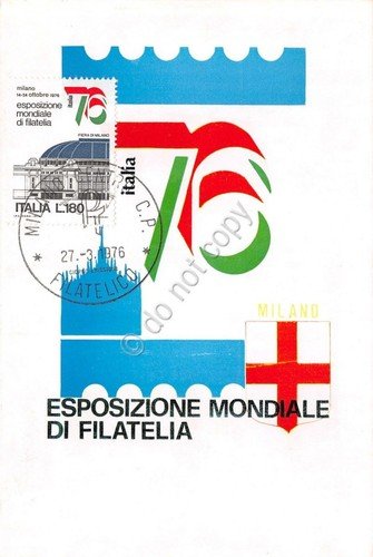 Cartolina - Maximum - Filatelia - Esposizione Mondiale Italia 76 … | Immagine principale