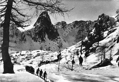 Cartolina - Montagna sciatori in fuori pista | Immagine Gallery 1