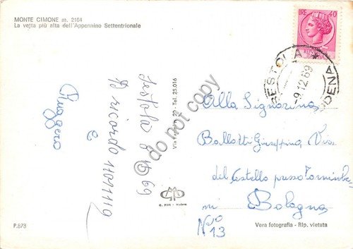 Cartolina - Monte Cimone panorama 1969 | Immagine Gallery 2
