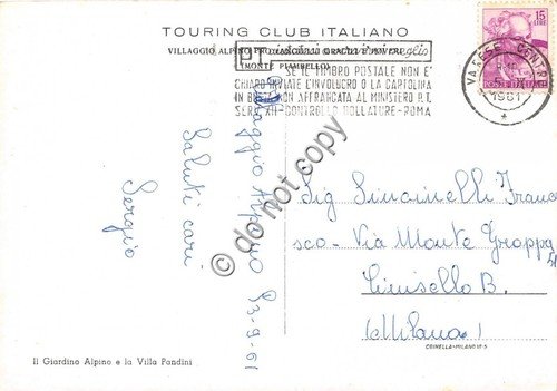 Cartolina - Monte Piambello Villaggio alpino Touring Club 1961 | Immagine Gallery 2