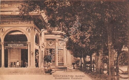 Cartolina - Montecatini Bagni - Stabilimento Excelsior - 1929