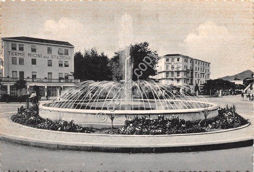 Cartolina - Montegrotto Terme Piazzale Stazione 1960