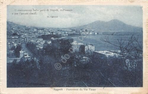 Cartolina - Napoli - Panorama da Via Tasso - Posia …