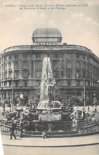 Cartolina - Napoli - Piazza della Borsa - Telefoni - …