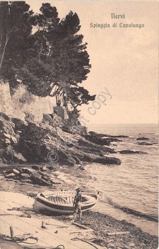 Cartolina - Nervi - Spiaggia di Capolungo - Barca - … | Immagine principale