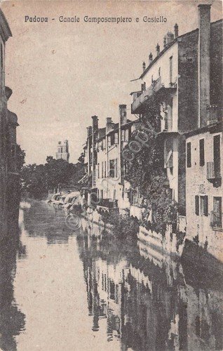 Cartolina - Padova - Canale Camposanpiero - Castello - 1917 | Immagine principale